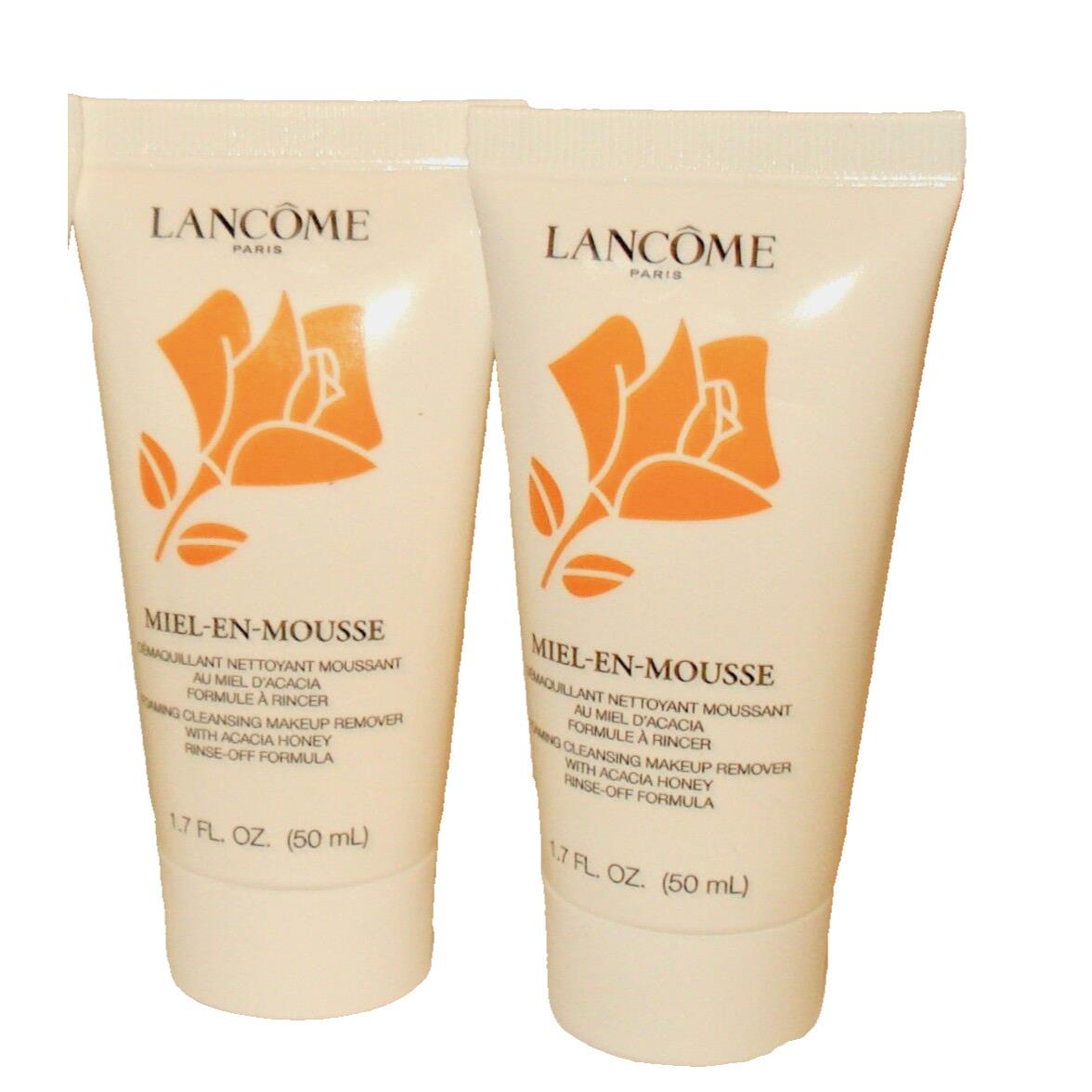 2 Lancome Miel En Mousse Foaming Cleansing Makeup Remover 3.4oz/100 ml Total