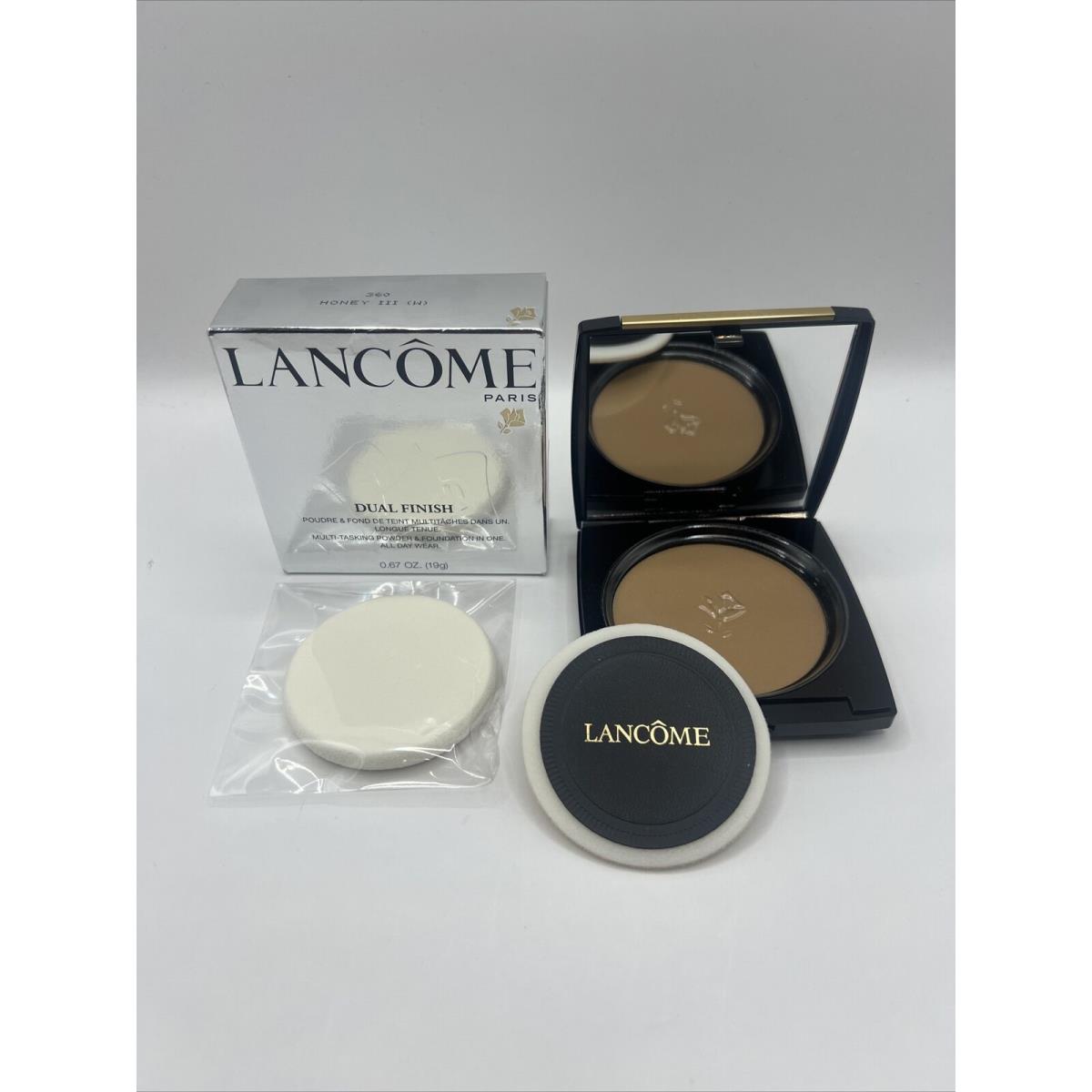 Lancome Dual Finish Multi-tasking Powder Foundation In One 360 Honey Iii W