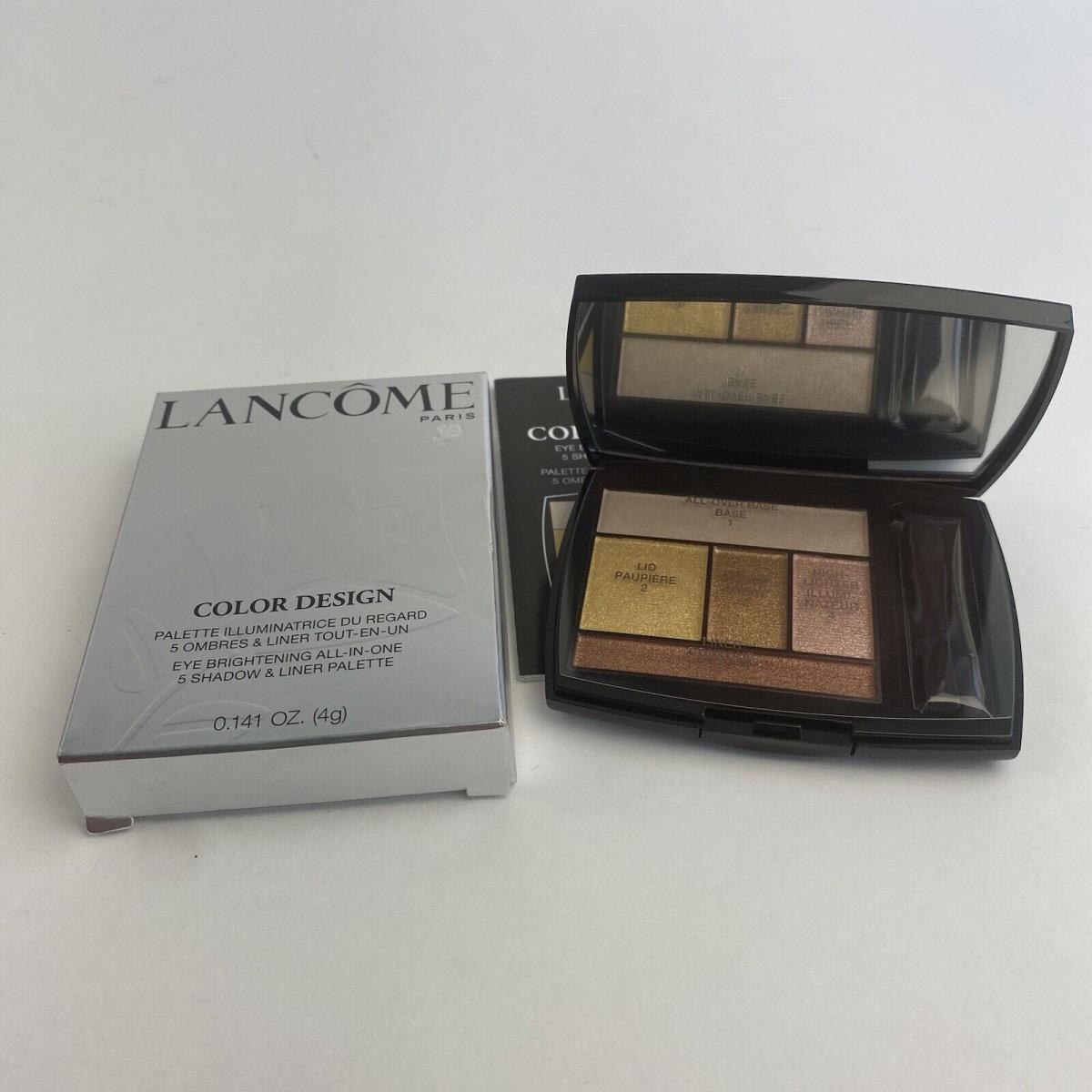 Lancome 106 Canary Chic Color Design Eye Brightening 5 Shadow Liner Palette