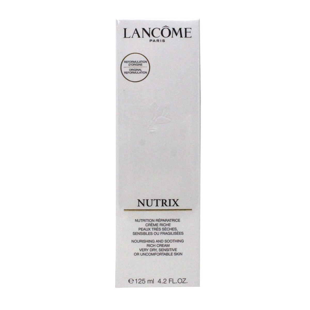 Lancome Nutrix Nourishing Smoothing Rich Cream 4.2 Ounces