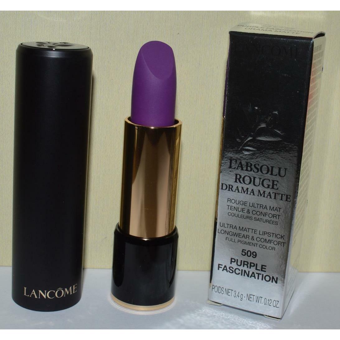 Lancome Purple Fascination 509 L`absolu Rouge Drama Matte Lipstick Full SZ