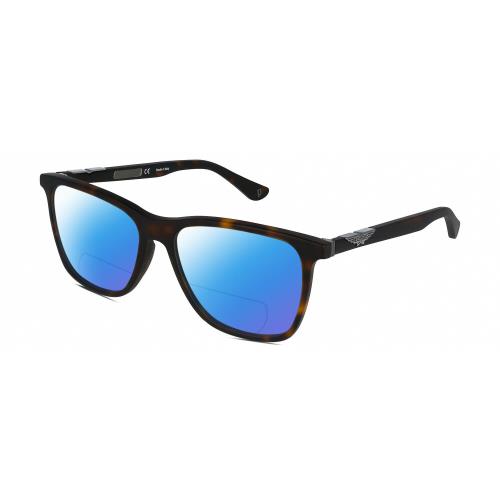 Police SPL872 Unisex Polarized Bifocal Sunglasses Tortoise Havana 56mm 41 Option Blue Mirror