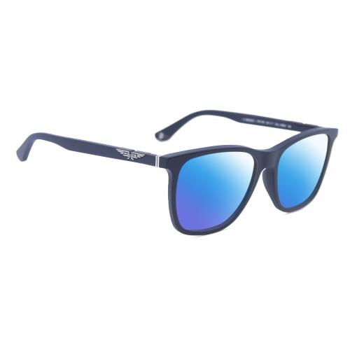 Police SPL872 Unisex Designer Polarized Sunglasses Navy Blue Silver 56 mm 4 Opt