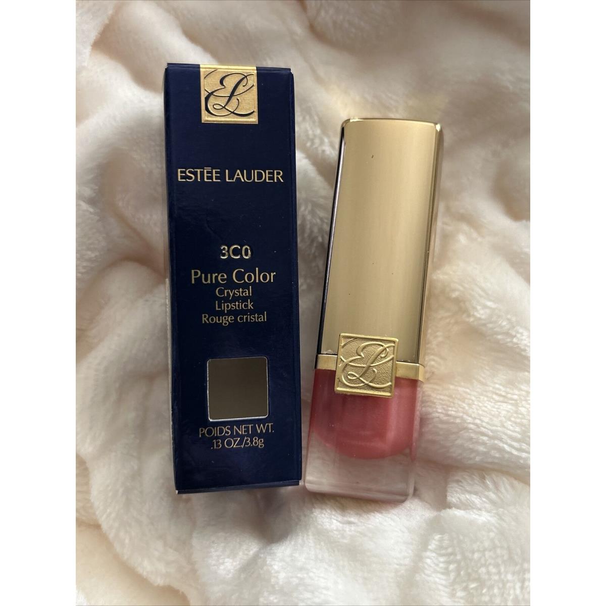 Estee Lauder Pure Color Crystal Lipstick 3CO Cherry Blossom Lite Pink Rare