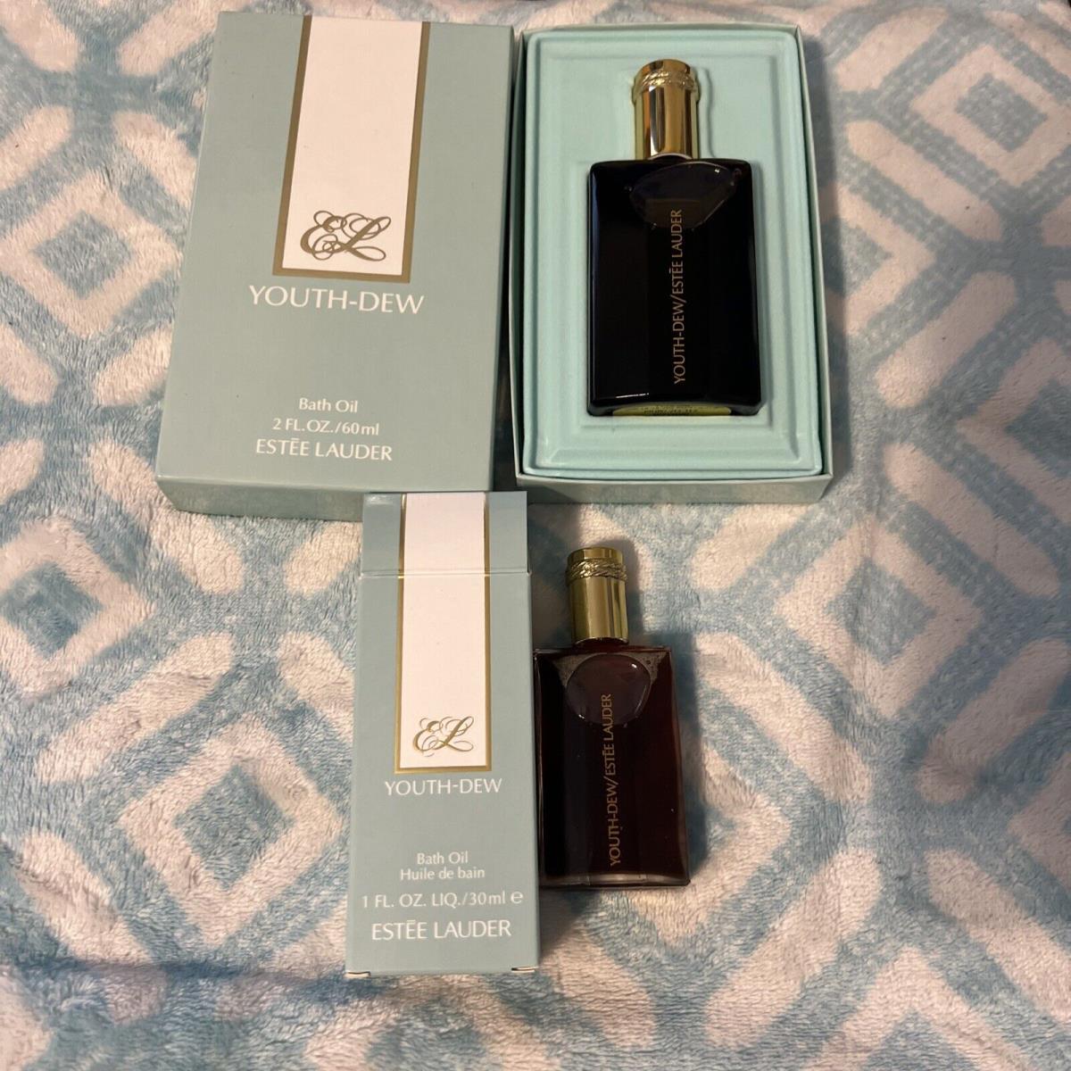 Youth Dew by Estee Lauder Bath Oil 2 Oz 1 Oz Bottle W Box