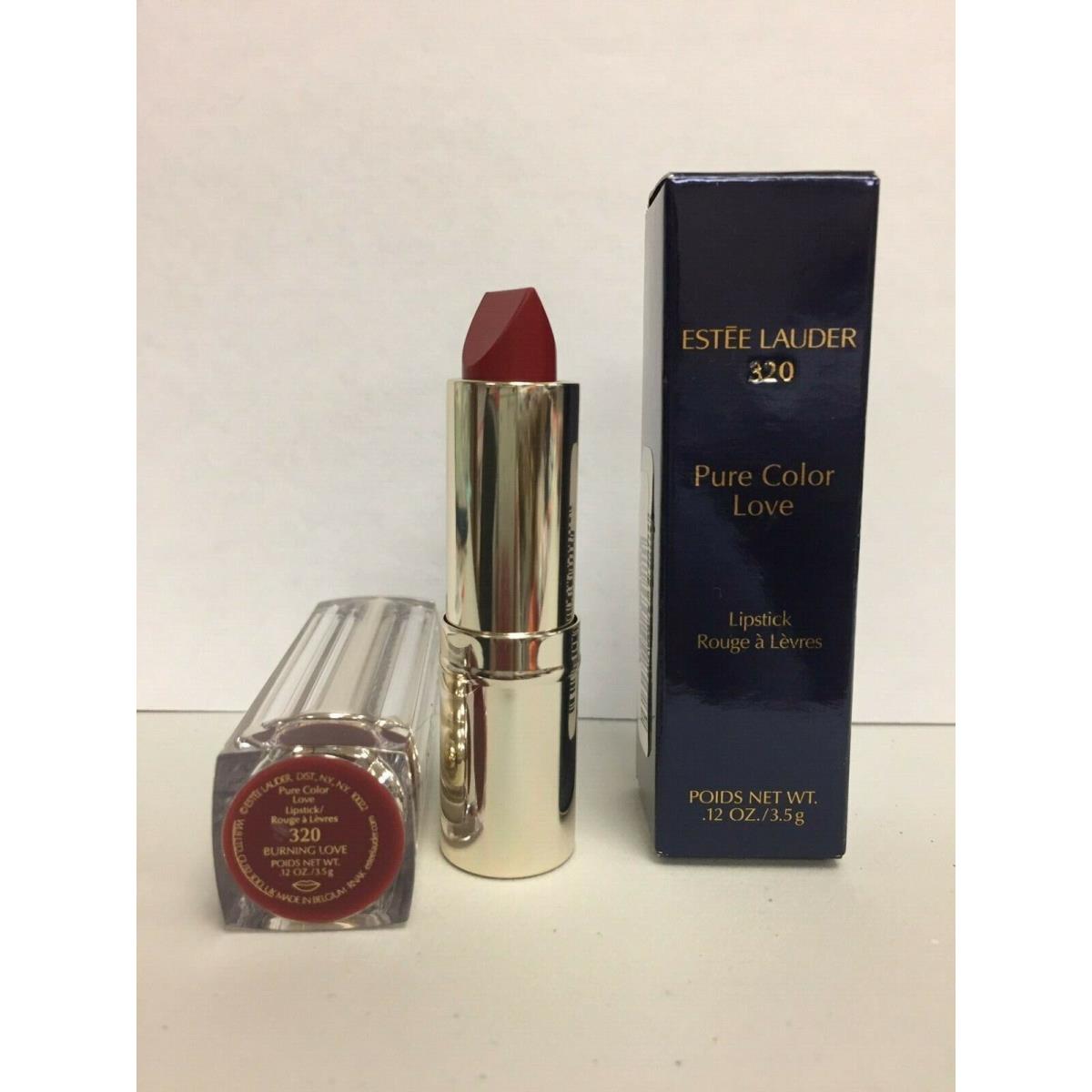 Pure Color Love Lipstick 320 Burning Love Estee Lauder Women 0.12 oz Full Sz