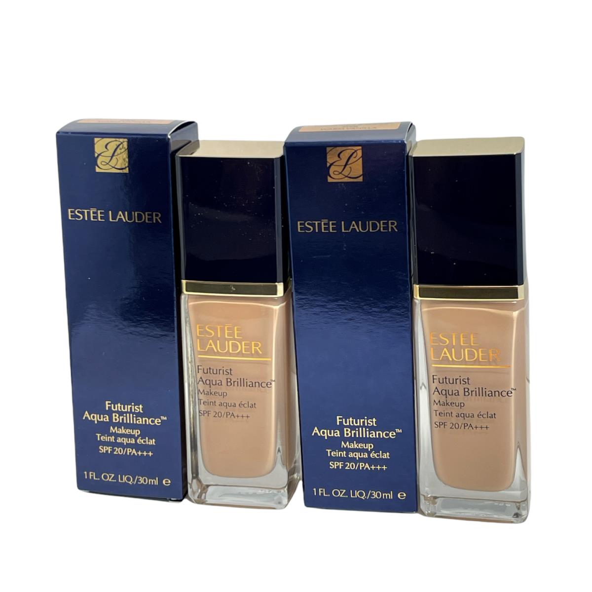 Estee Lauder Futurist Aqua Brilliance Makeup 2W0 Spf 20/PA+++ 1oz Lot OF 2