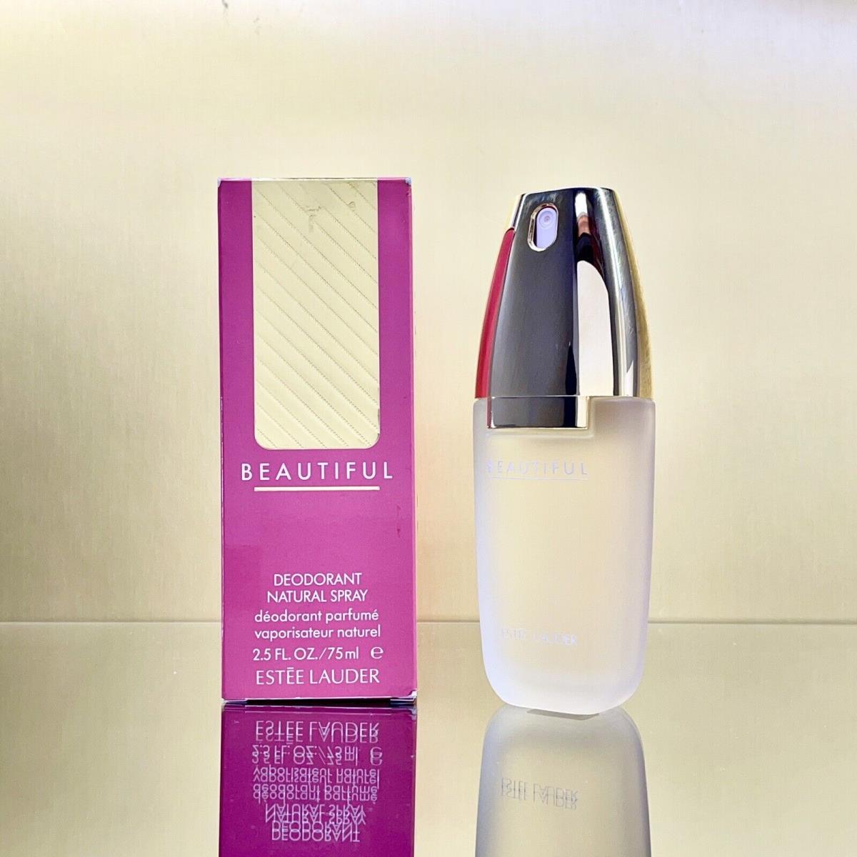 Est e Lauder - Beautiful - Deodorant Natural Spray 2.5oz-75ml Vintage Rare BJ46