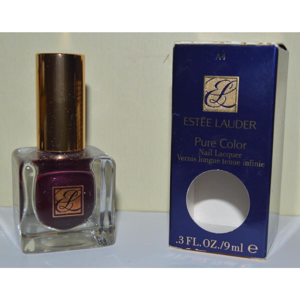 Estee Lauder Plum Cassis A4 Pure Color Nail Lacquer Full Size Rare