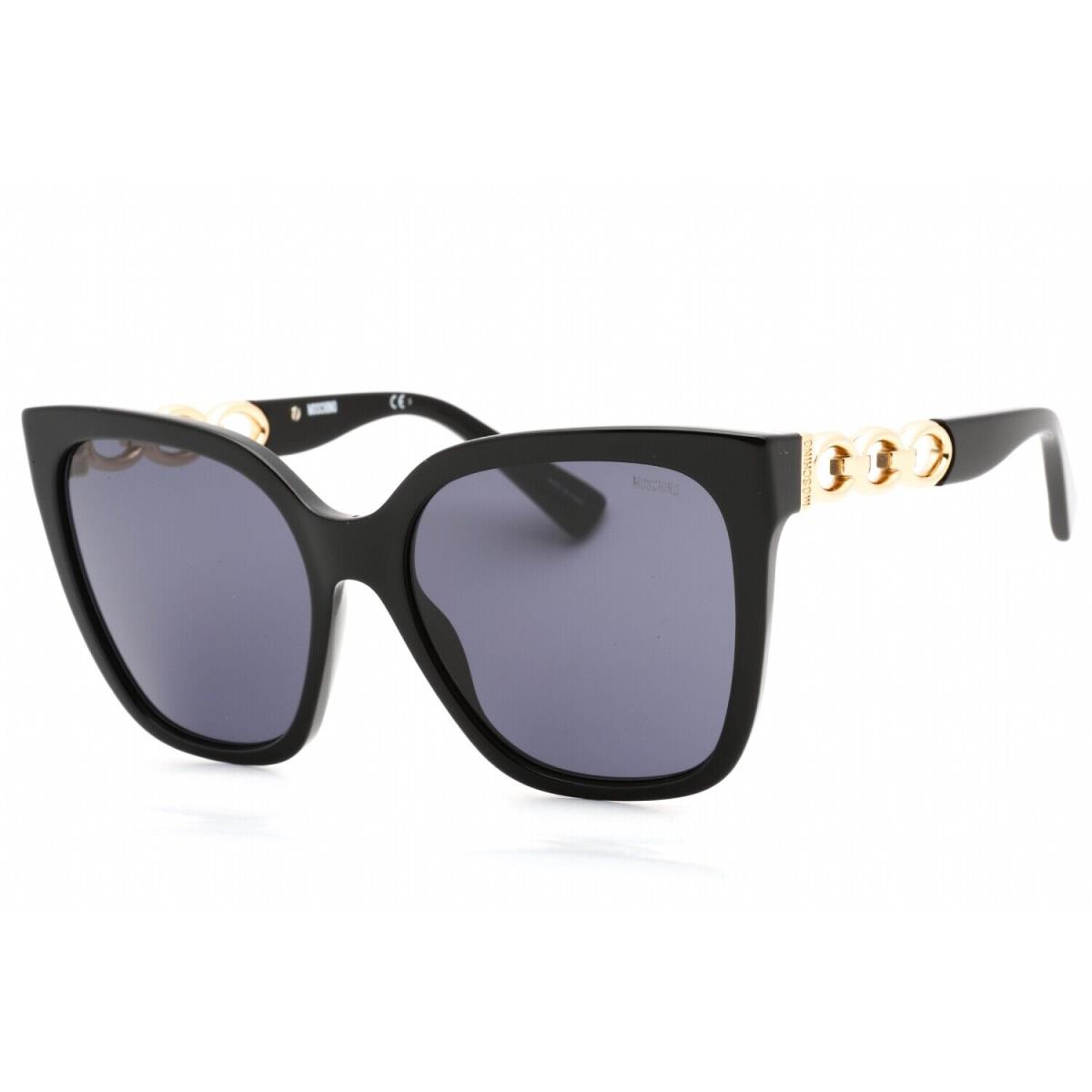 Moschino MOS098/S 0807 IR Sunglasses Black Frame Grey Lenses 55 Mm