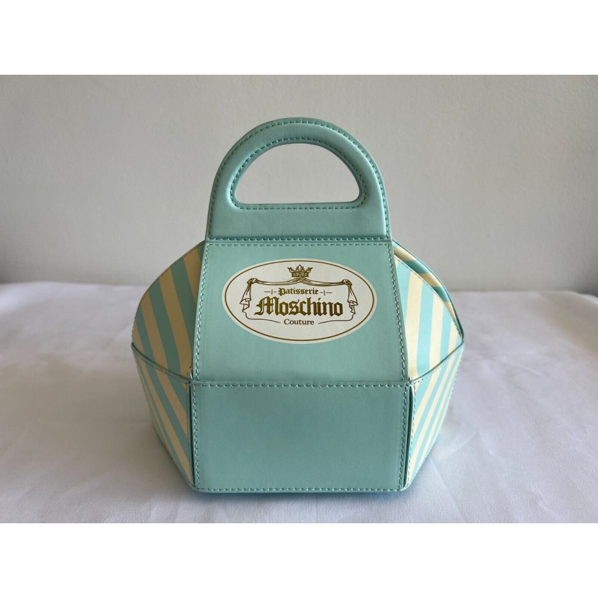 AW20 Moschino Couture Jeremy Scott Cake Box Leather Blue Bag Marie Antoinette