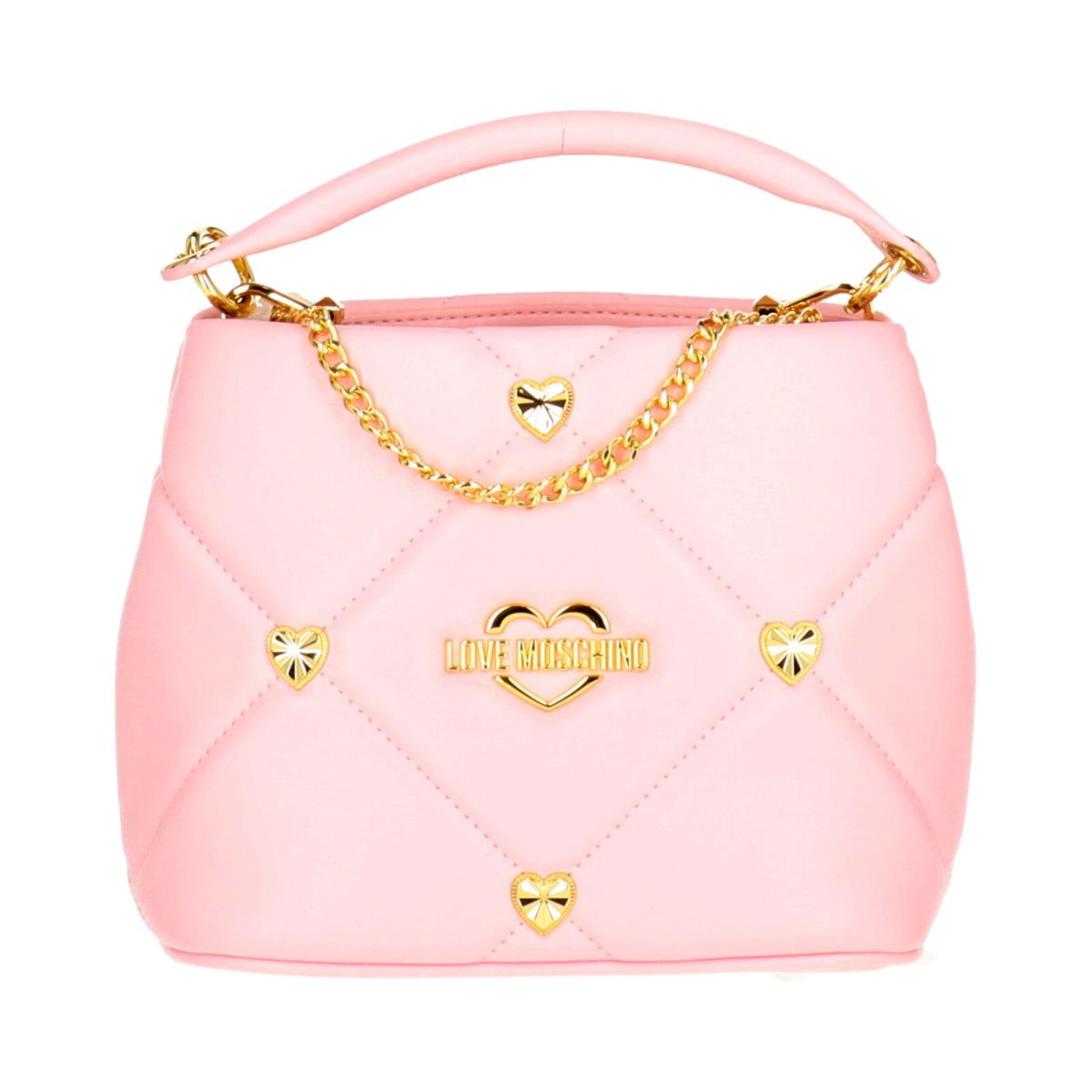 Love Moschino Womens Light Pink Shoulder Bag - Exterior: LIGHT PINK