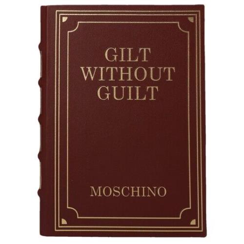 AW22 Moschino Couture Jeremy Scott Bookshaped Gilt Without Guilt Leather Clutch