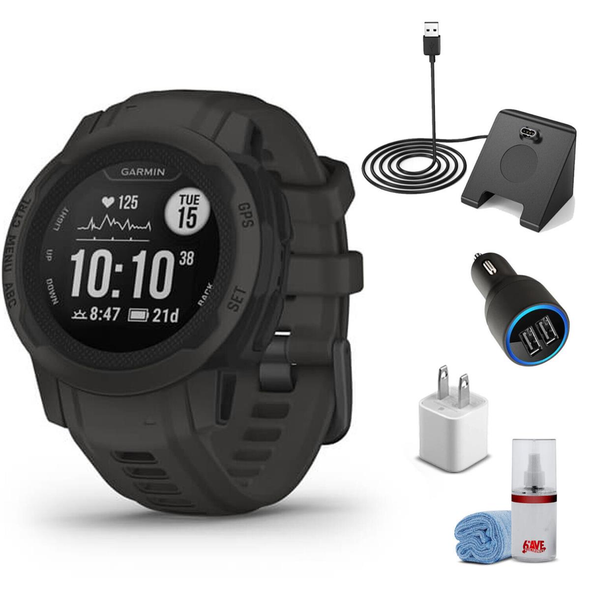 Garmin Instinct 2S - Standard Edition-graphite with Basic Accessory Kit