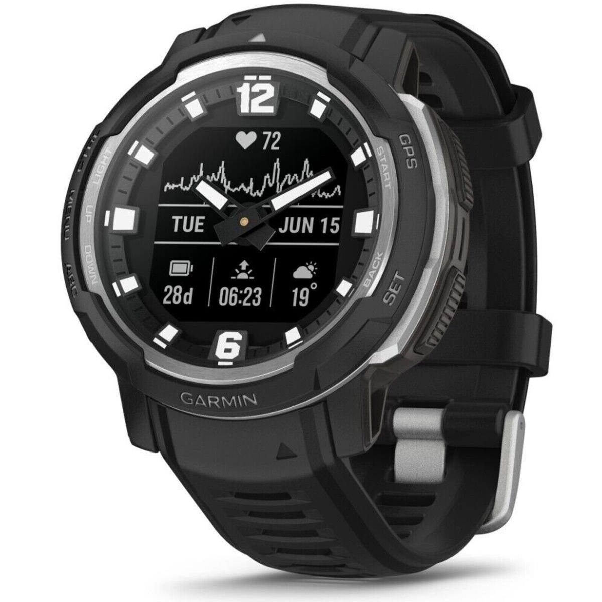 Garmin 010-02730-13 Instinct Crossover Standard Edition Black Sports Gps Watch - Black