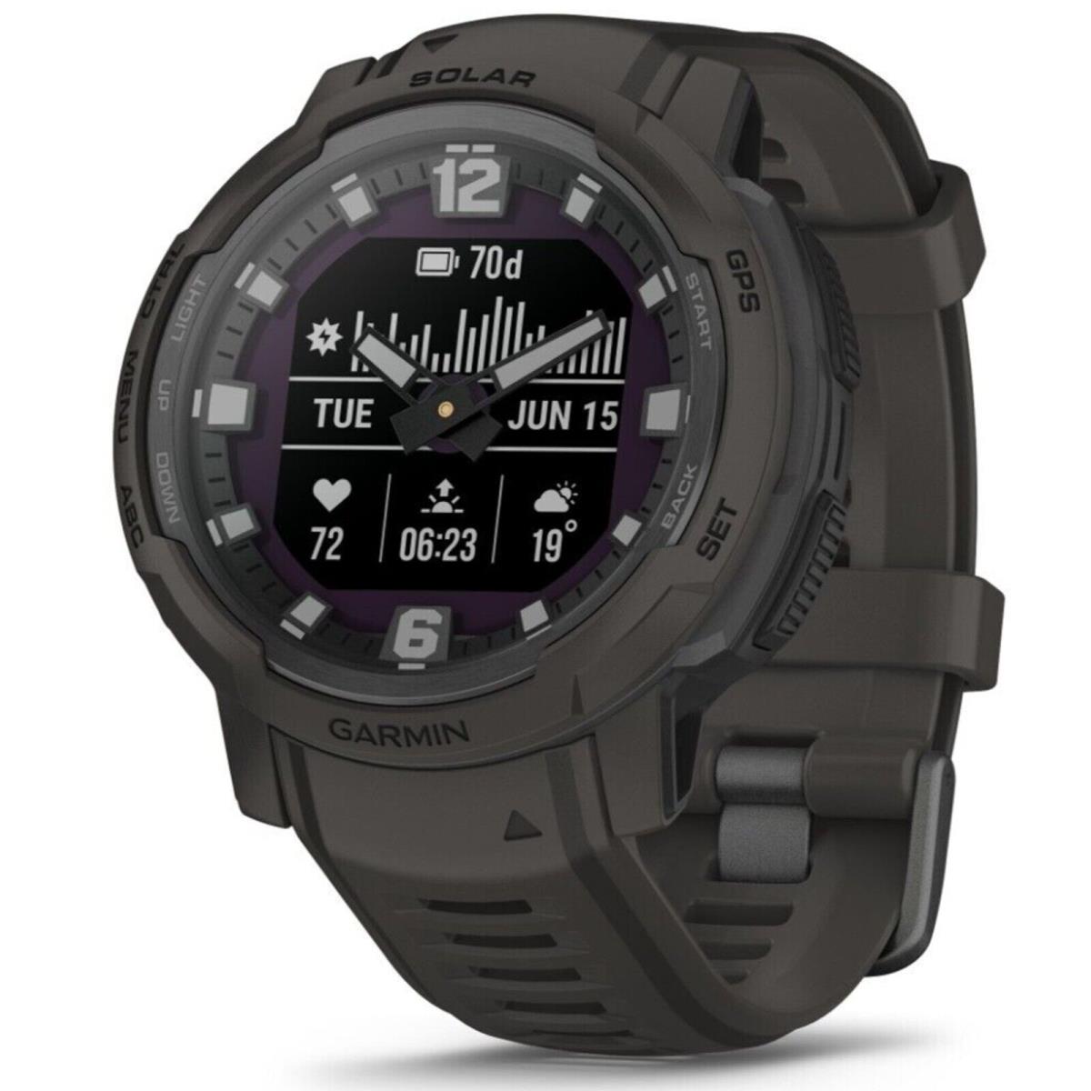 Garmin 010-02730-11 Instinct Crossover Solar Edition Graphite Sports Gps Watch