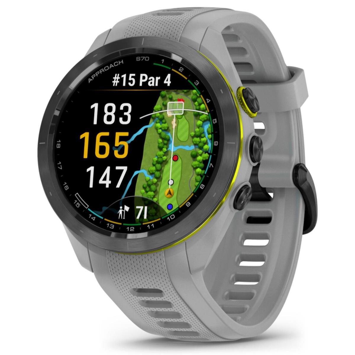 Garmin 010-02746-01 Approach S70 42 mm Smartwatch Gps Golf Gray Silicone Watch - Powder Gray