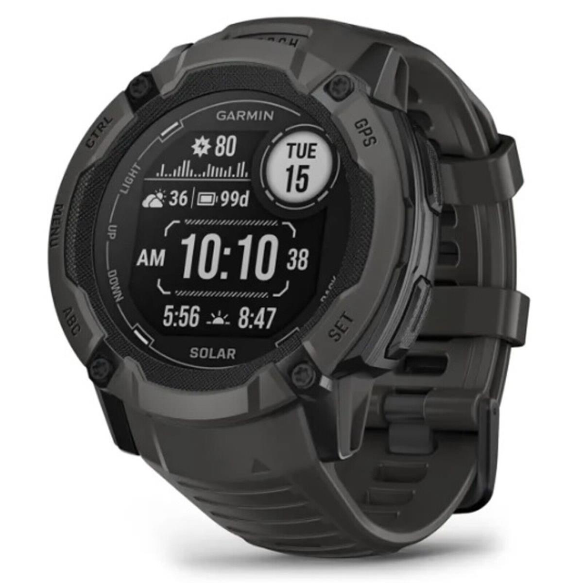 Garmin 010-02805-10 Instinct 2X Solar 50mm Standard Smartwatch Graphite Watch