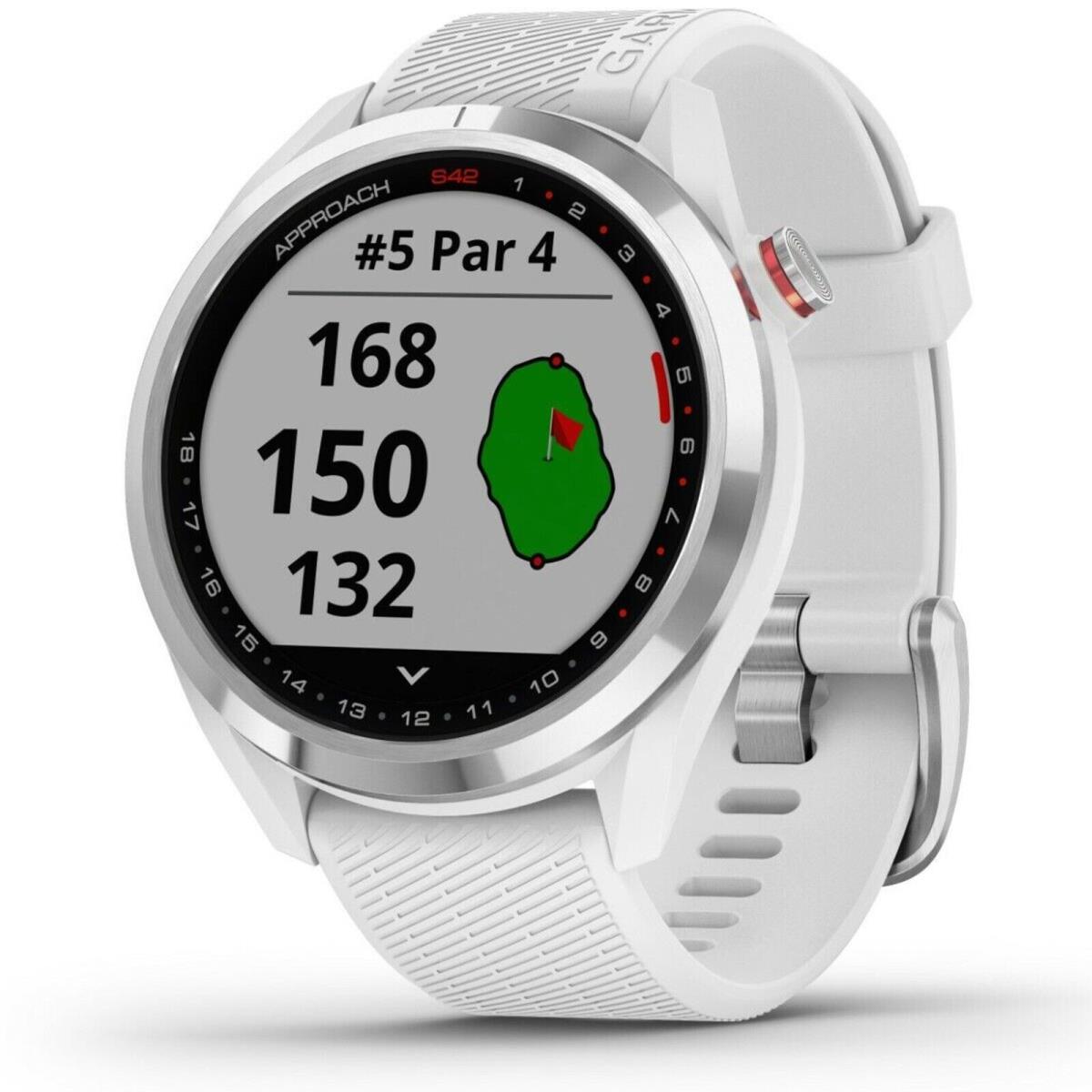 Garmin 010-02572-11 Approach S42 White Smartwatch Gps Golf Sports Fitness Watch - White