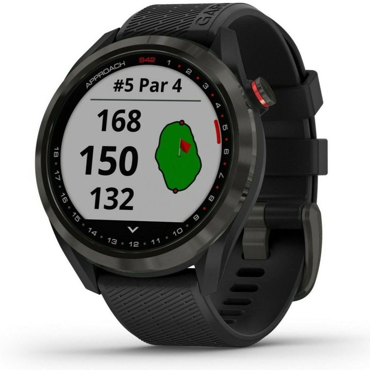 Garmin 010-02572-10 Approach S42 Gunmetal Smartwatch Gps Golf Fitness Watch