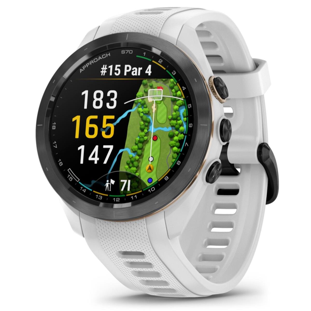 Garmin 010-02746-00 Approach S70 42 mm Smartwatch Gps Golf White Silicone Watch