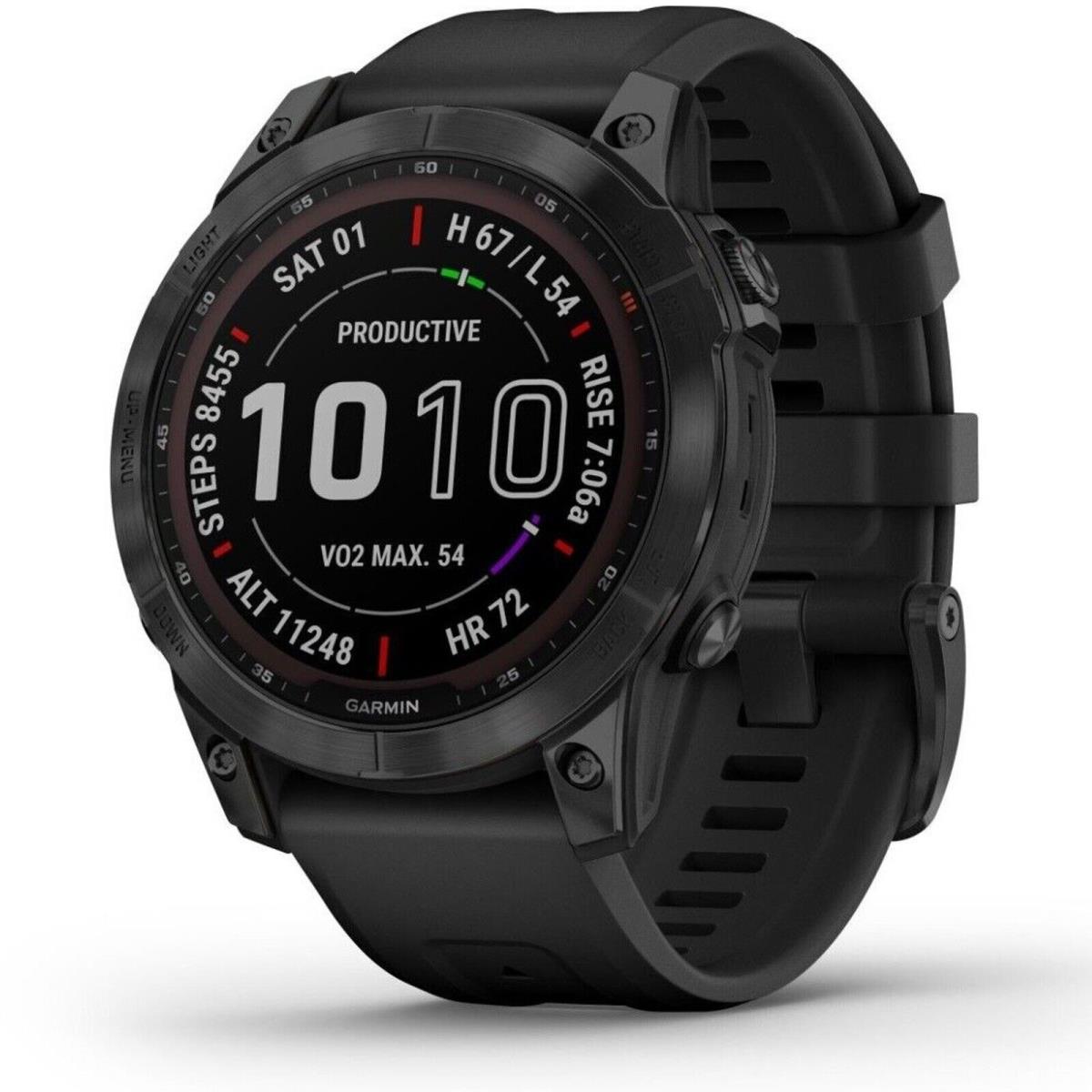 Garmin 010-02540-34 Fenix 7 Sapphire Solar Watch Black Multisport Gps Smartwatch