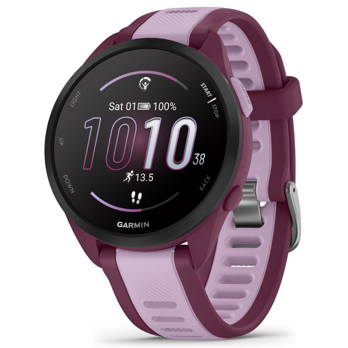 Garmin 010-02863-33 Forerunner 165 Music Berry/lilac Smartwatch Running Watch - Berry/Lilac