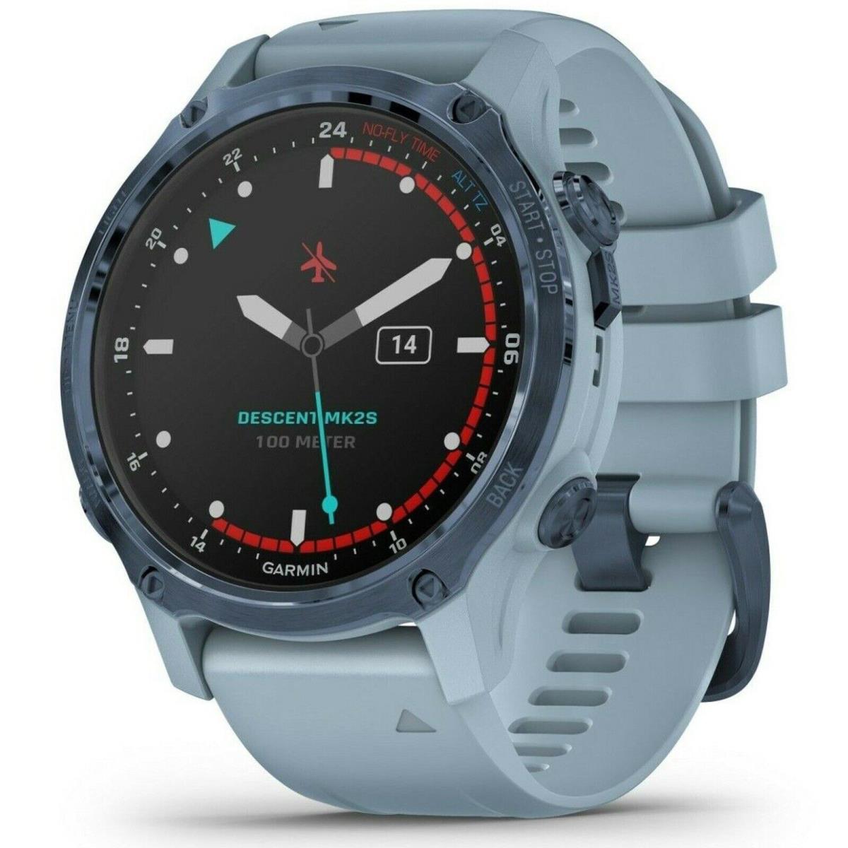 Garmin 010-02403-06 Descent Mk2S Mineral Blue Smartwatch Dive Computer Gps Watch