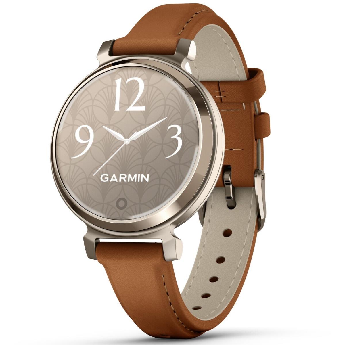 Garmin 010-02839-02 Lily 2 Classic Smartwatch Sports Wrist Watch - Tan Leather