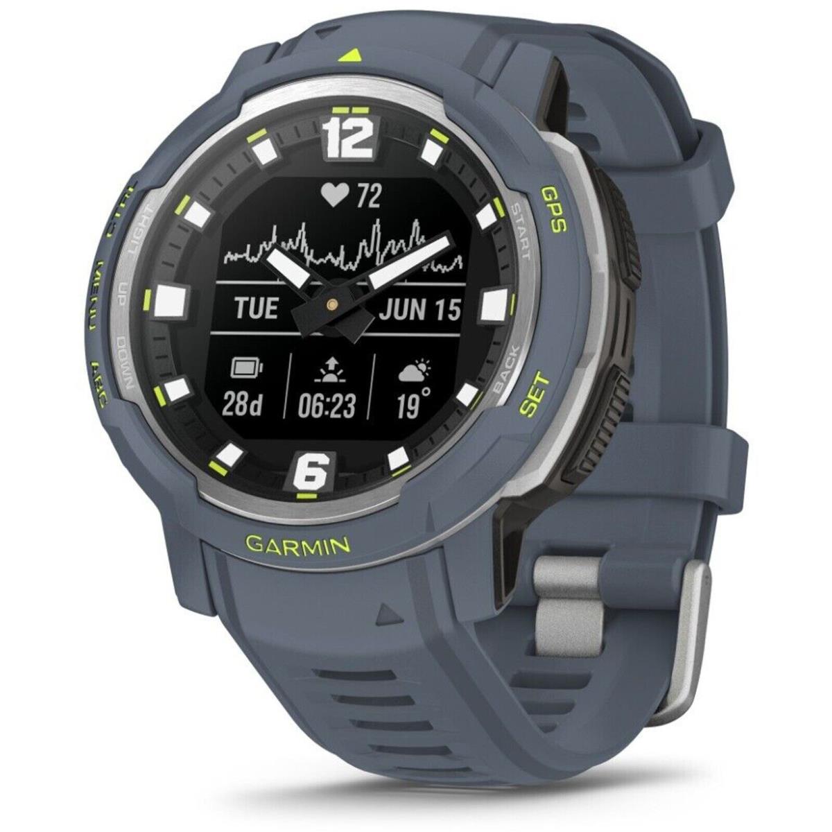 Garmin 010-02730-14 Instinct Crossover Standard Edition Blue Sports Gps Watch