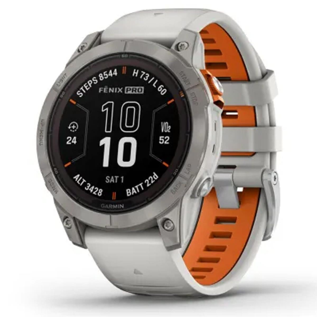 Garmin 010-02777-20 Fenix 7 Pro Sapphire Solar 47MM Smartwatch Orange Watch