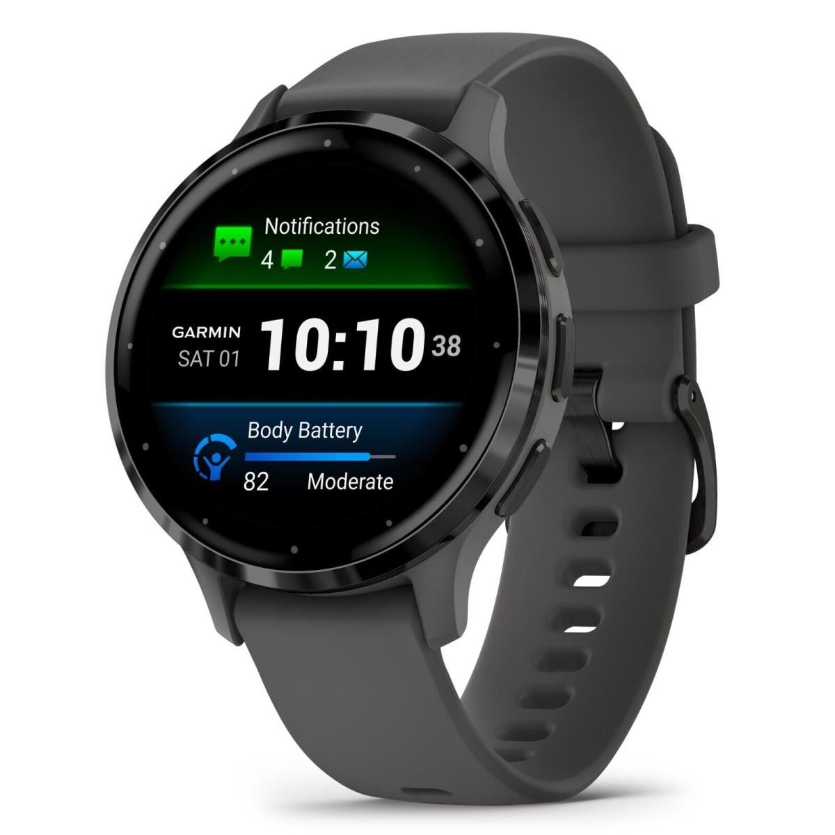 Garmin 010-02785-00 Venu 3S Slate Smartwatch Fitness Tracking Watch 41mm
