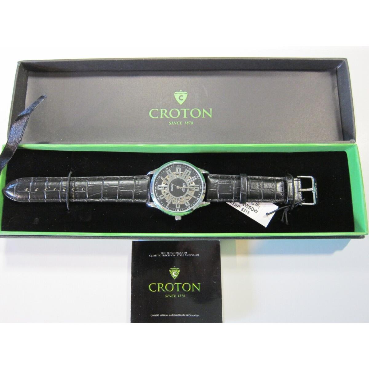 Croton Analog Reliance Watch Silver/black