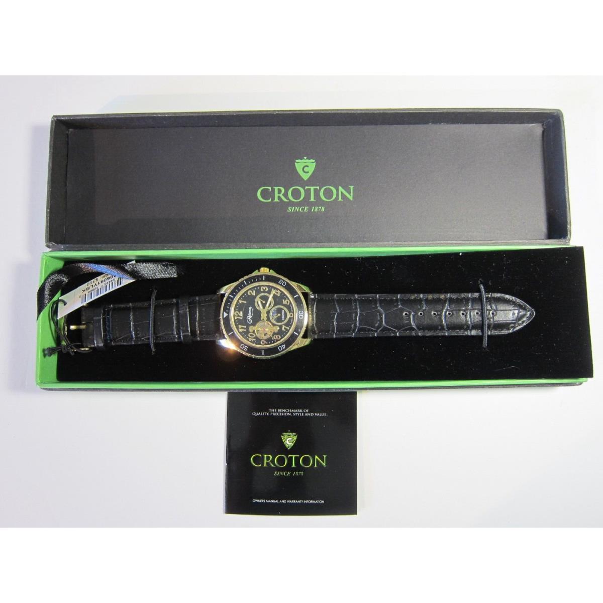 Croton Analog Reliance Watch Gold/black