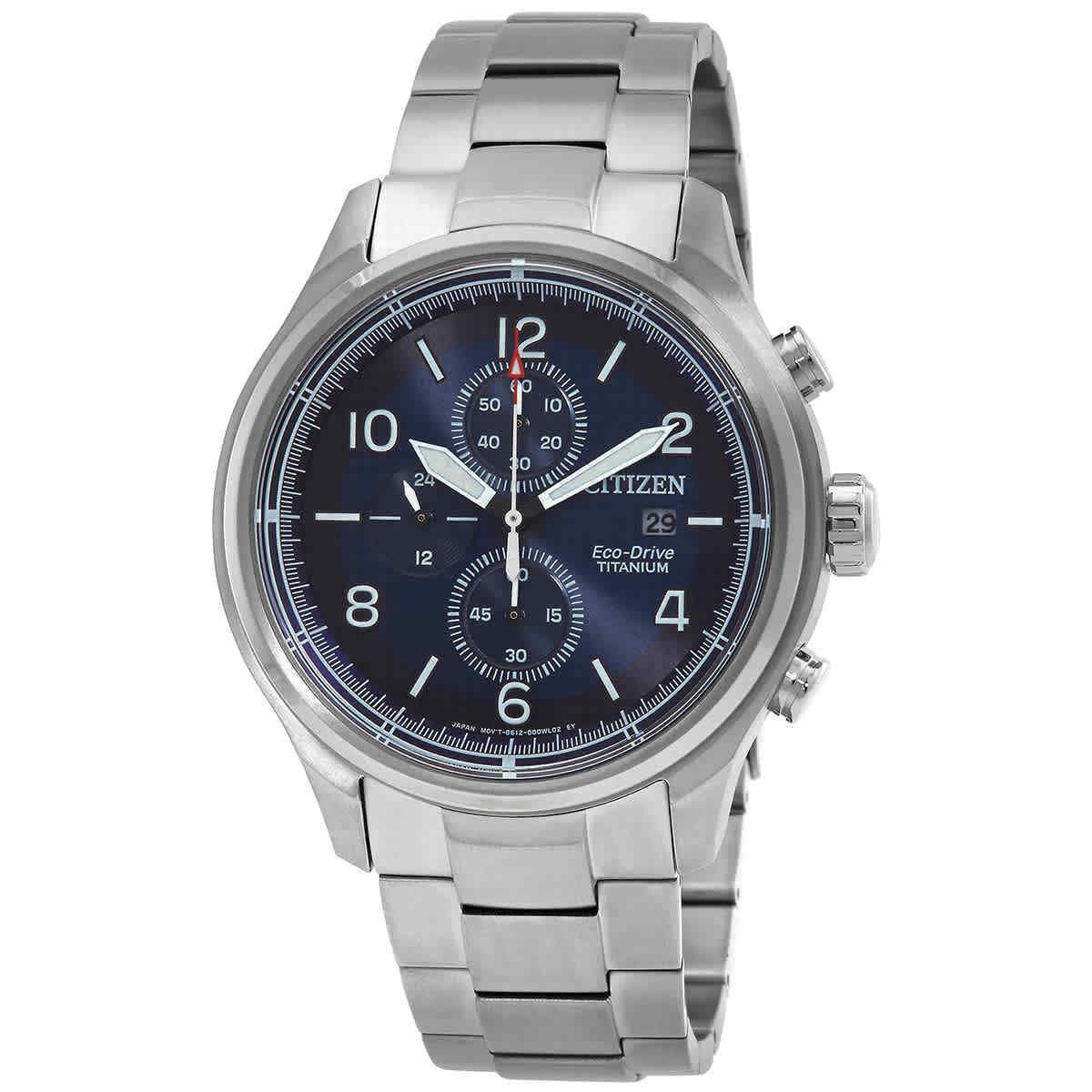 Citizen Chronograph Eco-drive Blue Dial Men`s Watch CA0810-88L