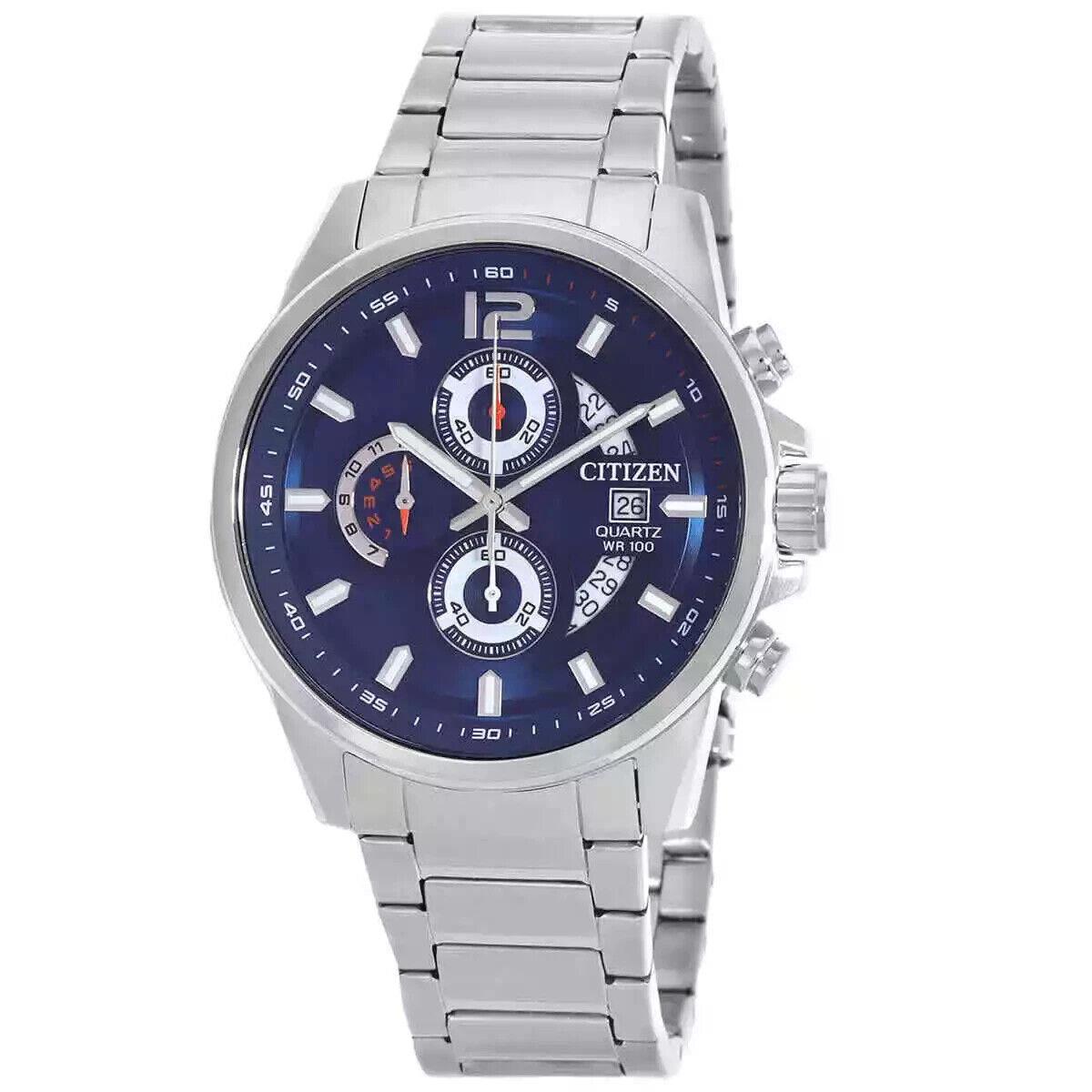 Citizen Men`s Chronograph Quartz Blue Dial Watch - AN3690-56L