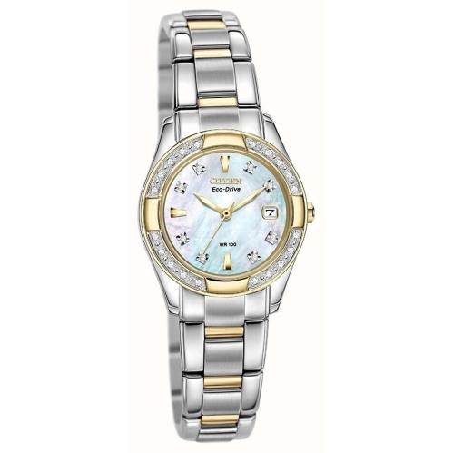 Citizen Eco Drive Regent Ladies Mother OF Pearl Diamond Watch EW1824-57D