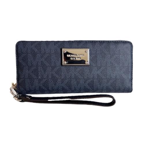 Michael Kors Jet Set Travel Large Continental Zip Wallet Baltic Blue