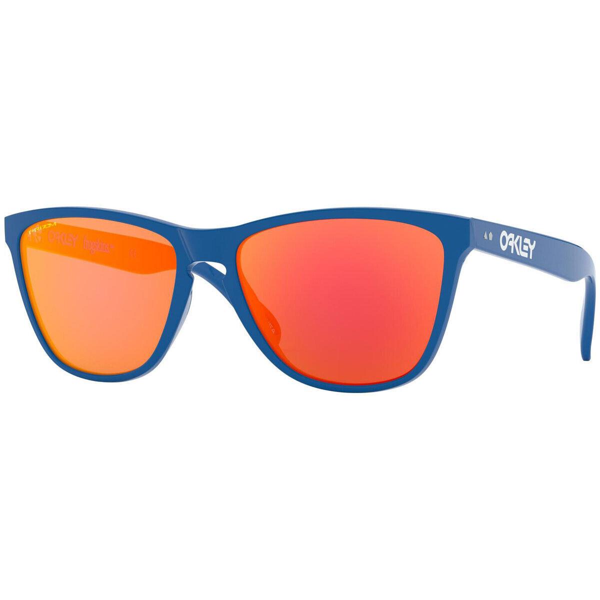 Oakley Frogskins Limited Edition 35th Primary Blue W/prizm Ruby OO9444-04 - Frame: Blue, Lens: Orange