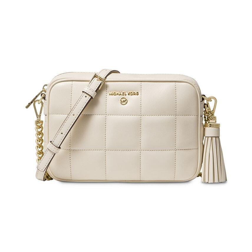 Michael Kors Jet Set Charm Small Leather Camera Bag In Light Cream Jess