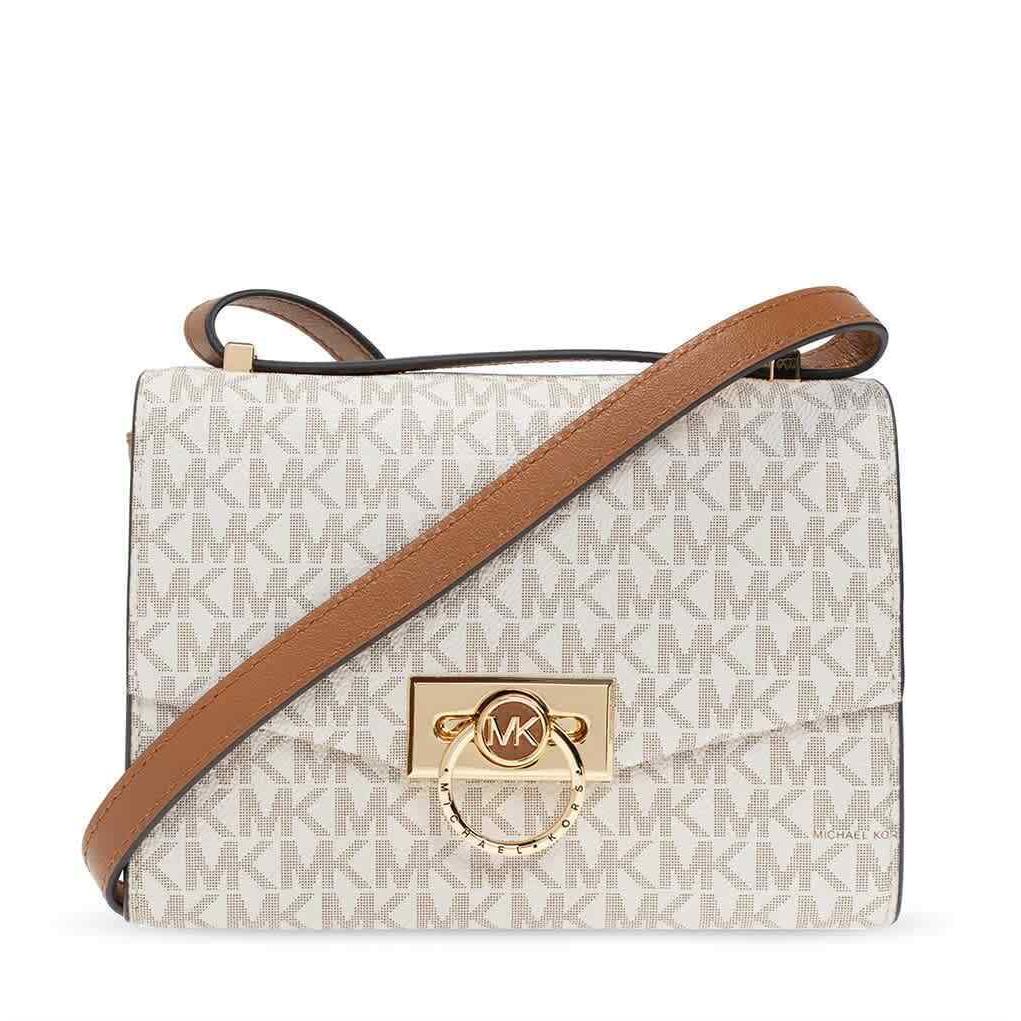 Michael Kors Ladies Hendrix Extra-small Logo Convertible Crossbody Bag - Cream