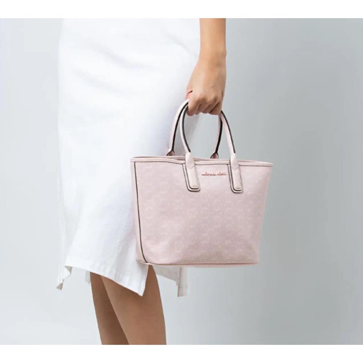 Michael Kors Jodie Small Logo Jacquard Tote Bag In Powder Blush