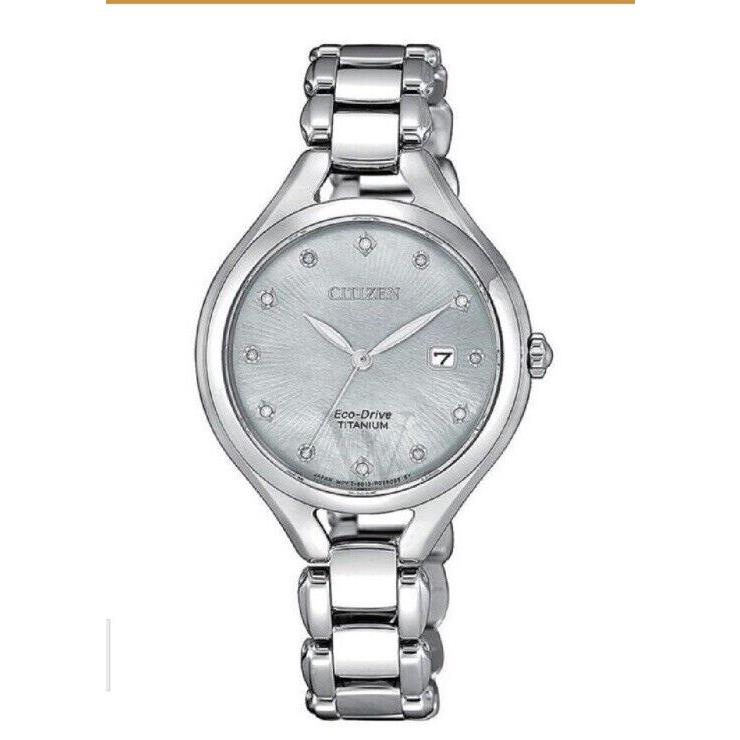 Citizen Women`s Super Titanium Mother of Pearl Dial Watch Czew 2560-86D