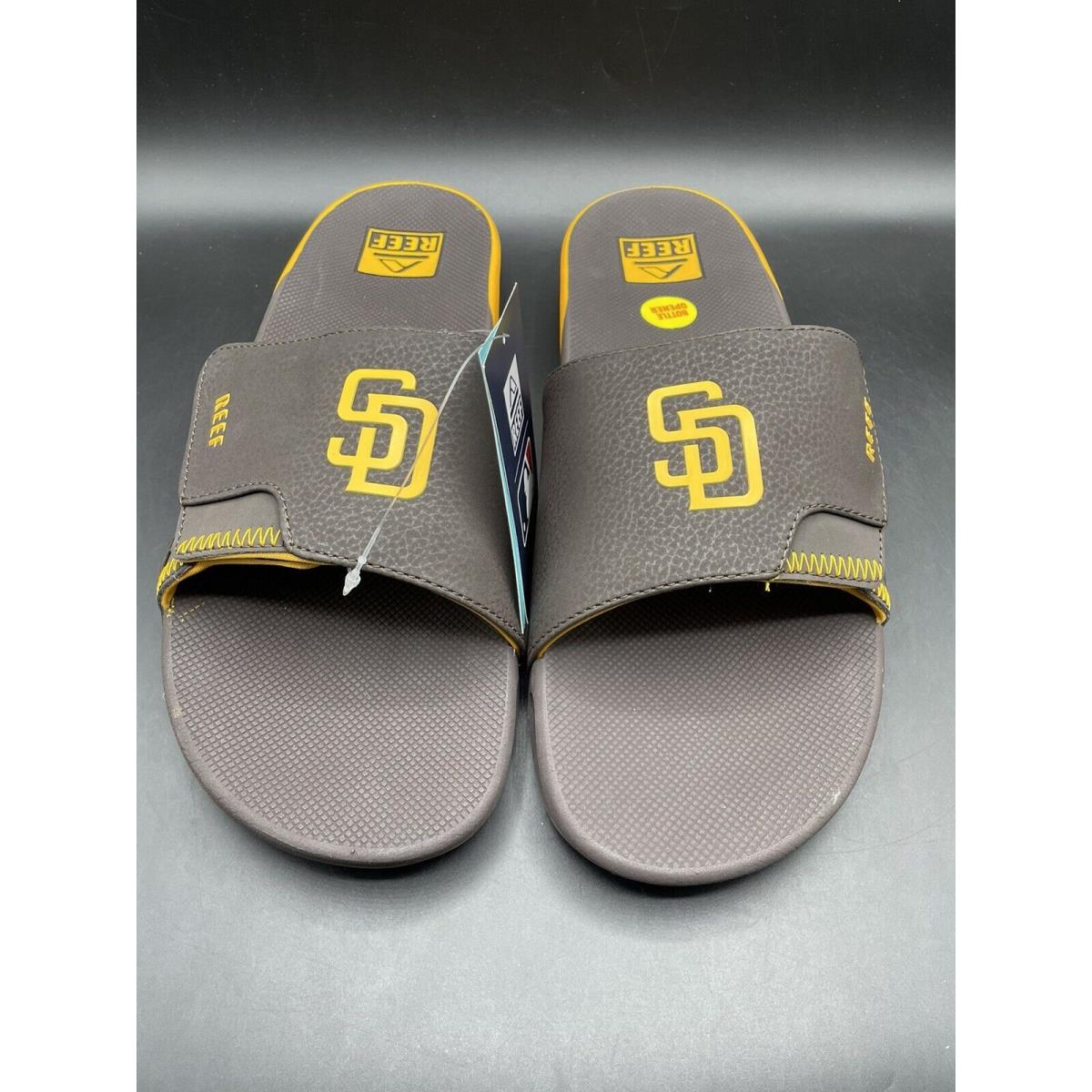 Reef Mlb Thong Flip Flops with Bottle Opener Brown San Diego Padres Mens Size 11