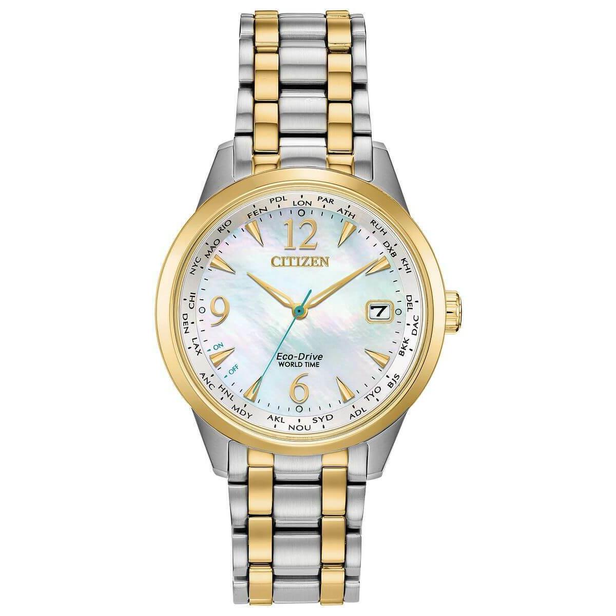 Citizen World Time FC8004-54D Ladies 36mm Bracelet Watch