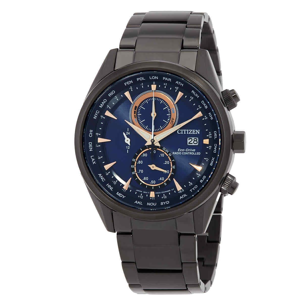 Citizen Radio-controlled Perpetual Chronograph Blue Dial Men`s Watch AT8265-81L