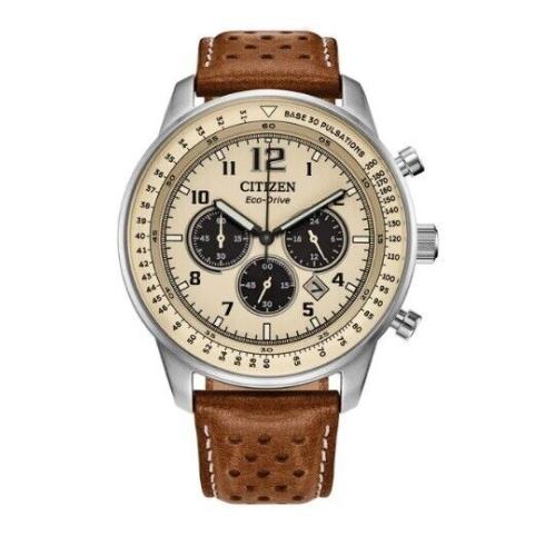 Mens Citizen Eco Drive Weekender Chronograph Stainless Steel Watch W34