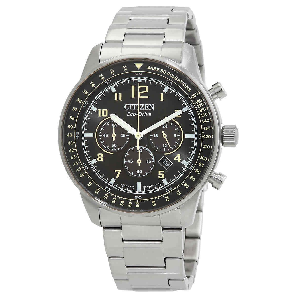 Citizen Chronograph Eco-drive Black Dial Men`s Watch CA4500-83E