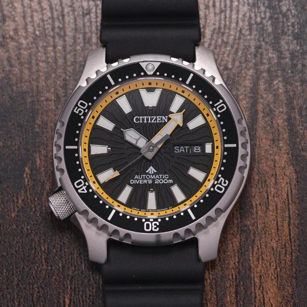 Citizen Promaster Automatic Sapphire Crystal Black Dial Diver`s Watch NY0130-08E