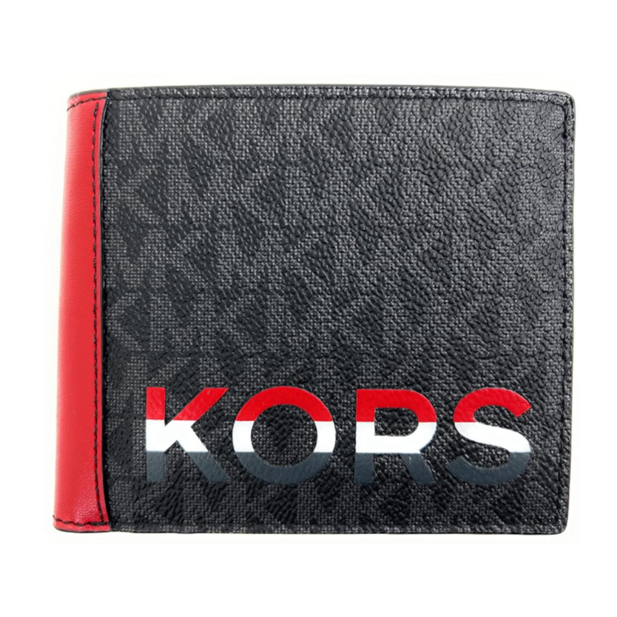 Michael Kors Men`s Cooper MK Signature Leather Slim Billfold Wallet